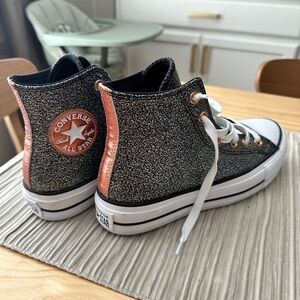 Glitter high-top converse